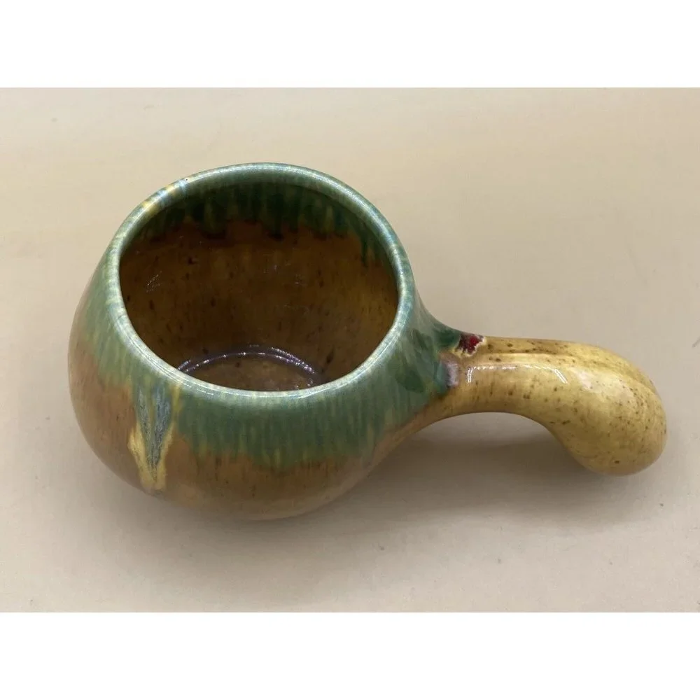 Vintage Popo Galsini Pasadena Gourdware Rare Tiki Mug Gourd Shaped 1950's